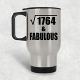 42nd Birthday Square Root of 1764 & Fabulous - Silver Travel Mug