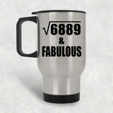 83rd Birthday Square Root of 6889 & Fabulous - Silver Travel Mug