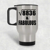 94th Birthday Square Root of 8836 & Fabulous - Silver Travel Mug