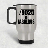 95th Birthday Square Root of 9025 & Fabulous - Silver Travel Mug