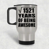 39th Birthday Square Root of 1521 Years of Being Awesome - Silver Travel Mug