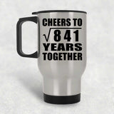 29th Anniversary Cheers To Square Root of 841 Years Together - Silver Travel Mug