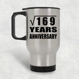 13th Anniversary Square Root of 169 Years Anniversary - Silver Travel Mug