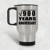 30th Anniversary Square Root of 900 Years Anniversary - Silver Travel Mug