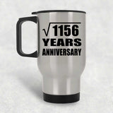 34th Anniversary Square Root of 1156 Years Anniversary - Silver Travel Mug