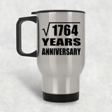 42nd Anniversary Square Root of 1764 Years Anniversary - Silver Travel Mug