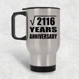 46th Anniversary Square Root of 2116 Years Anniversary - Silver Travel Mug