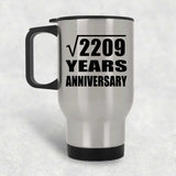 47th Anniversary Square Root of 2209 Years Anniversary - Silver Travel Mug