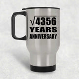 66th Anniversary Square Root of 4356 Years Anniversary - Silver Travel Mug