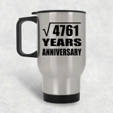 69th Anniversary Square Root of 4761 Years Anniversary - Silver Travel Mug