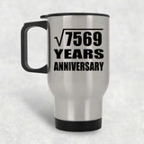 87th Anniversary Square Root of 7569 Years Anniversary - Silver Travel Mug
