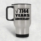 88th Anniversary Square Root of 7744 Years Anniversary - Silver Travel Mug