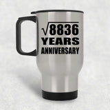 94th Anniversary Square Root of 8836 Years Anniversary - Silver Travel Mug