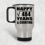 Happy 22nd Anniversary Square Root of 484 Years & Counting - Silver Travel Mug