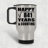 Happy 29th Anniversary Square Root of 841 Years & Counting - Silver Travel Mug