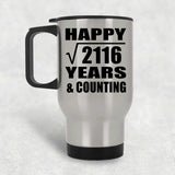 Happy 46th Anniversary Square Root of 2116 Years & Counting - Silver Travel Mug