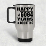 Happy 78th Anniversary Square Root of 6084 Years & Counting - Silver Travel Mug