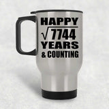 Happy 88th Anniversary Square Root of 7744 Years & Counting - Silver Travel Mug
