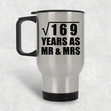 13th Anniversary Square Root of 169 Years As Mr & Mrs - Silver Travel Mug