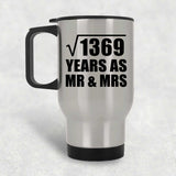 37th Anniversary Square Root of 1369 Years As Mr & Mrs - Silver Travel Mug