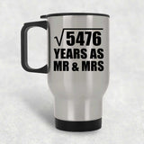 74th Anniversary Square Root of 5476 Years As Mr & Mrs - Silver Travel Mug