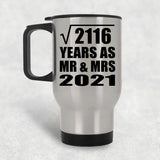 46th Anniversary Square Root of 2116 Years As Mr & Mrs 2021 - Silver Travel Mug