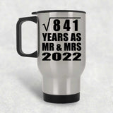 29th Anniversary Square Root of 841 Years As Mr & Mrs 2022 - Silver Travel Mug