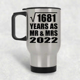 41st Anniversary Square Root of 1681 Years As Mr & Mrs 2022 - Silver Travel Mug