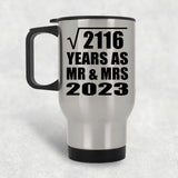 46th Anniversary Square Root of 2116 Years As Mr & Mrs 2023 - Silver Travel Mug