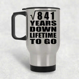 29th Anniversary Square Root of 841 Years Lifetime To Go - Silver Travel Mug