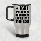41st Anniversary Square Root of 1681 Years Lifetime To Go - Silver Travel Mug