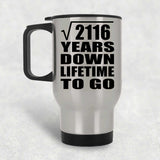 46th Anniversary Square Root of 2116 Years Lifetime To Go - Silver Travel Mug