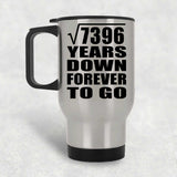 86th Anniversary Square Root of 7396 Years Down Forever To Go - Silver Travel Mug