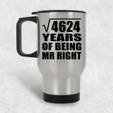 68th Anniversary Square Root of 4624 Years of Being Mr Right - Silver Travel Mug
