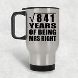 29th Anniversary Square Root of 841 Years of Being Mrs Right - Silver Travel Mug
