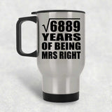 83rd Anniversary Square Root of 6889 Years of Being Mrs Right - Silver Travel Mug