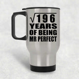 14th Anniversary Square Root of 196 Years of Mr Perfect - Silver Travel Mug