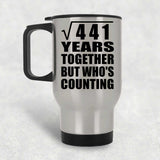21st Anniversary Square Root of 441 Years Who's Counting - Silver Travel Mug