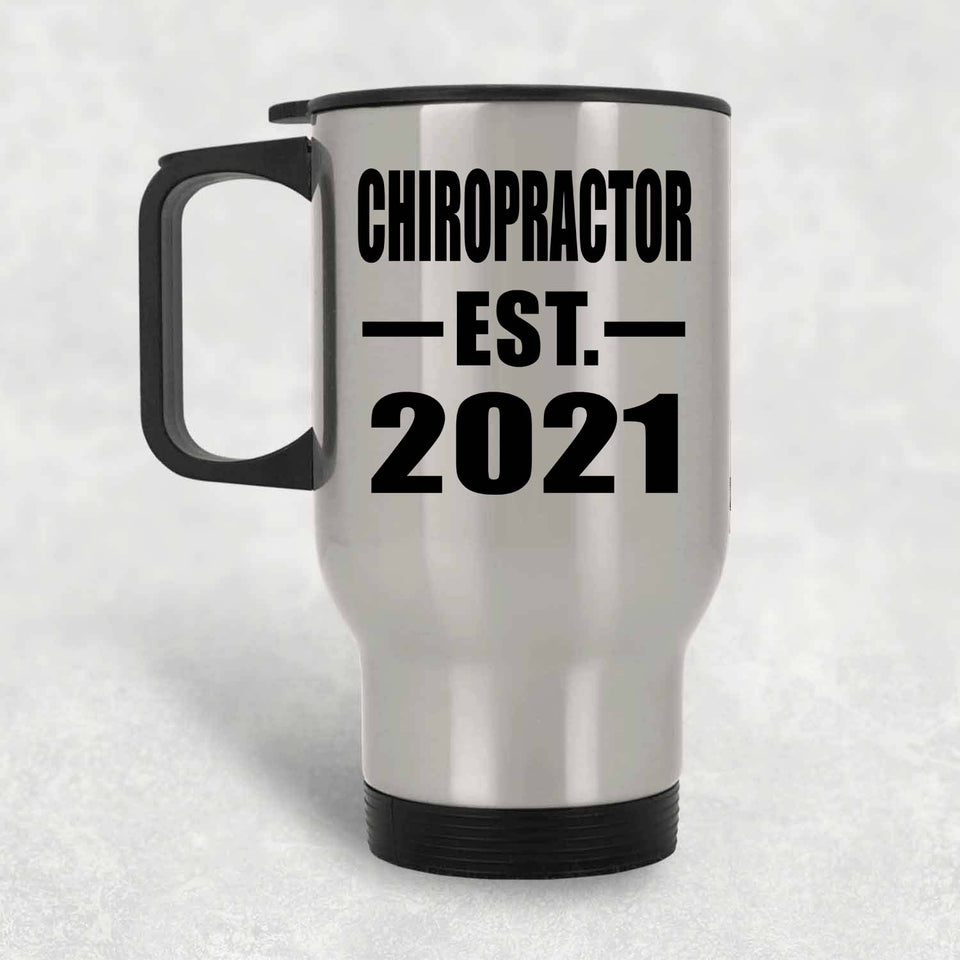 Chiropractor Established EST. 2021 - Silver Travel Mug