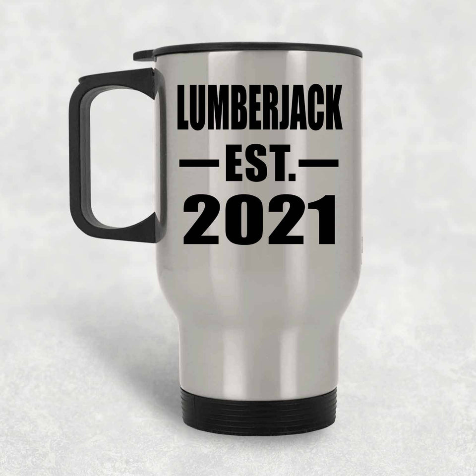 Lumberjack Established EST. 2021 - Silver Travel Mug
