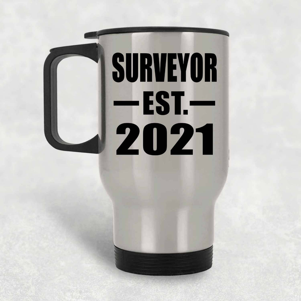 Surveyor Established EST. 2021 - Silver Travel Mug