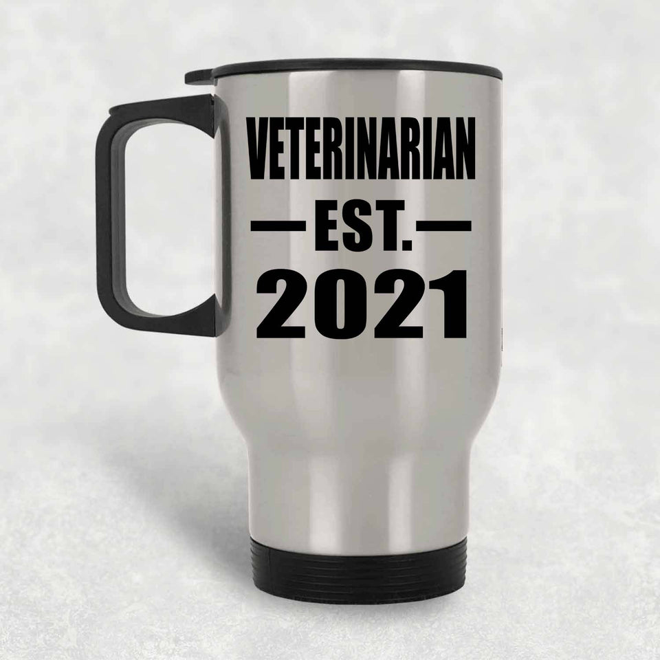 Veterinarian Established EST. 2021 - Silver Travel Mug
