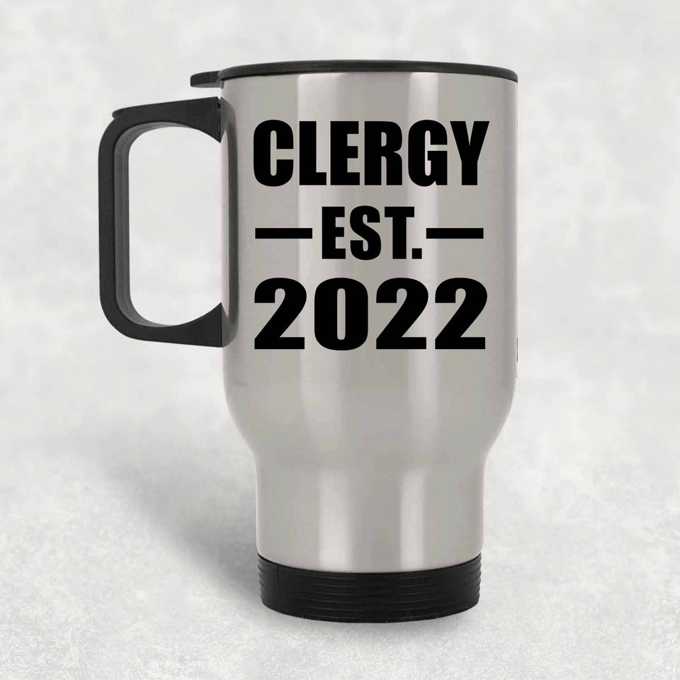 Clergy Established EST. 2022 - Silver Travel Mug
