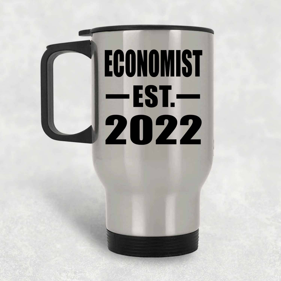 Economist Established EST. 2022 - Silver Travel Mug