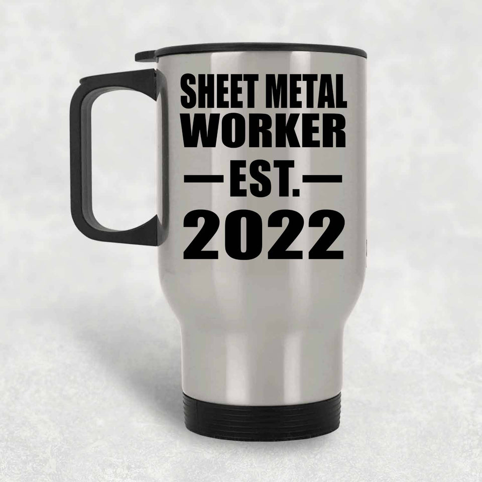 Sheet Metal Worker Established EST. 2022 - Silver Travel Mug