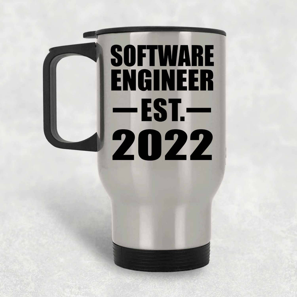 Software Engineer Established EST. 2022 - Silver Travel Mug