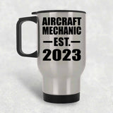 Aircraft Mechanic Established EST. 2023 - Silver Travel Mug
