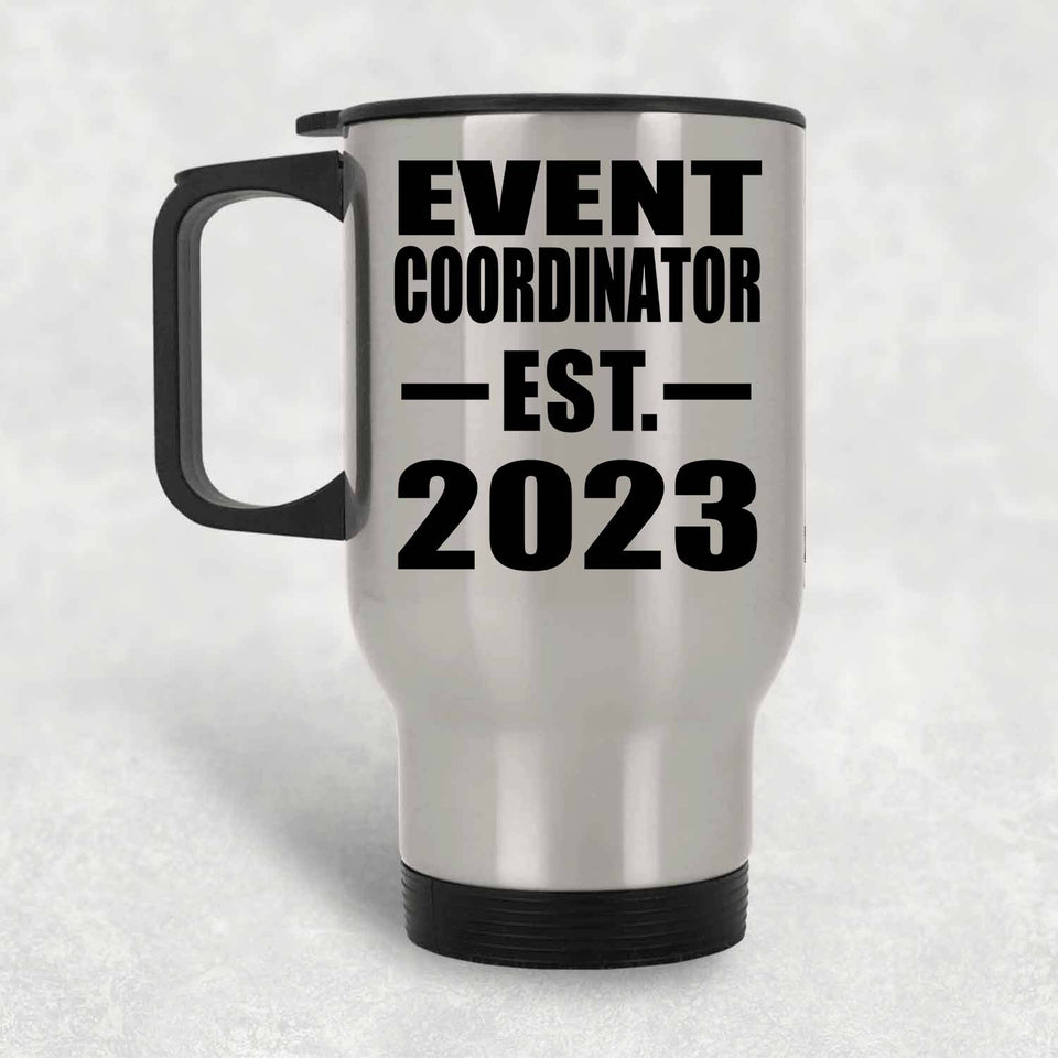 Event Coordinator Established EST. 2023 - Silver Travel Mug