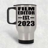 Film Editor Established EST. 2023 - Silver Travel Mug