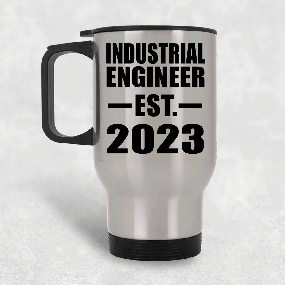 Industrial Engineer Established EST. 2023 - Silver Travel Mug